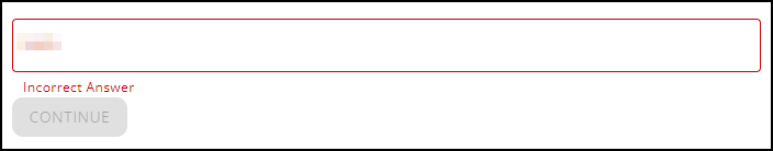 Imgae of incorrect answer field